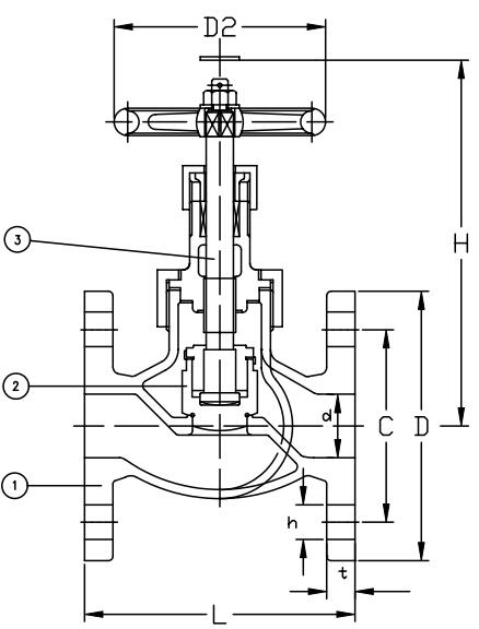 JIS F7321 Marine Ductile Iron Globe Valve